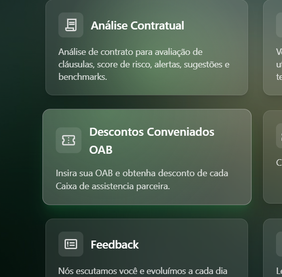 Passo 1: Acessar Descontos Conveniados OAB